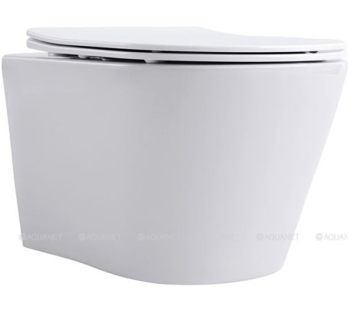 Унитаз подвесной Aquanet Atago 2.0 W Rimless с сиденьем Soft Close 00243549