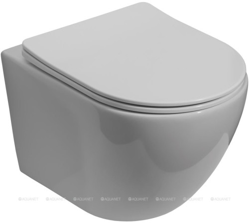 Унитаз подвесной Aquanet Cetus W Short Rimless сиденье Slim Soft Close Cetus W Short