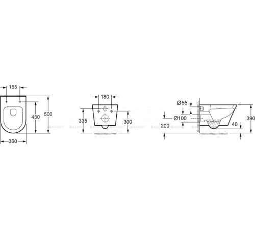 Унитаз подвесной BelBagno TRE с сиденьем Soft Close BB8001CHR/SC