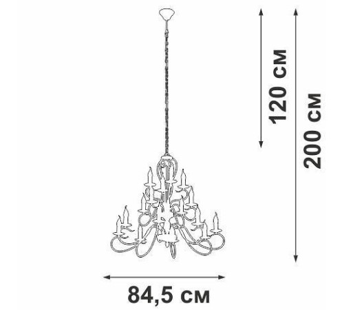 Подвесная люстра Vitaluce V1859 V1859-1/16