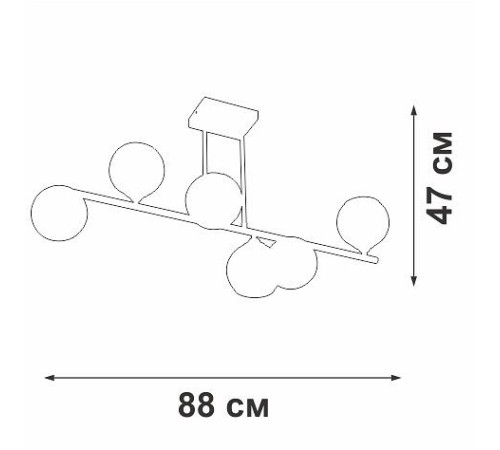 Люстра на штанге Vitaluce V2046-1/6PL