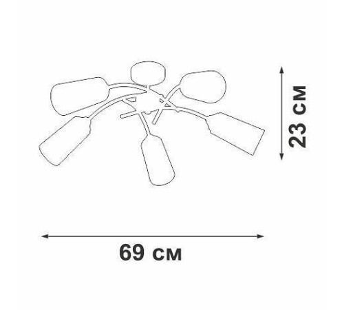 Люстра на штанге Vitaluce V2850 V2850-1/5PL