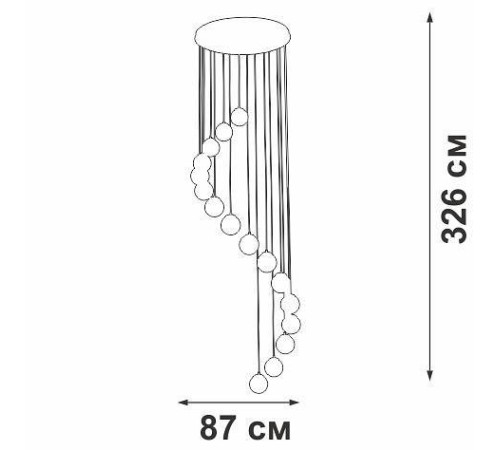 Подвесная люстра Vitaluce V2893 V2893-9/16S