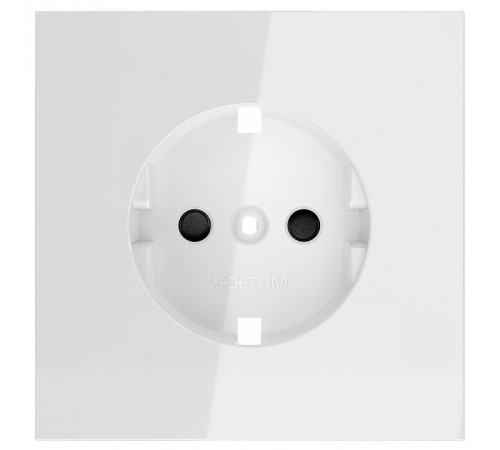 Накладка для розетки с заземлением и со шторками Voltum S70 VLS000701