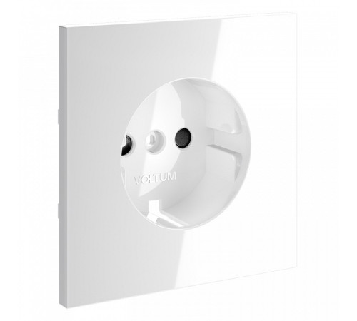Накладка для розетки с заземлением и со шторками Voltum S70 VLS000701