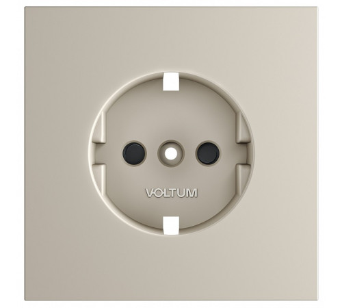 Накладка для розетки с заземлением и со шторками Voltum S70 VLS000703