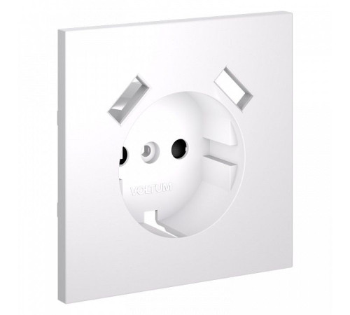 Накладка для розетки с заземлением и со шторками и 2хUSB type A Voltum S70 VLS000902