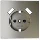 Накладка для розетки с заземлением и со шторками и 2хUSB type A Voltum S70 VLS000904