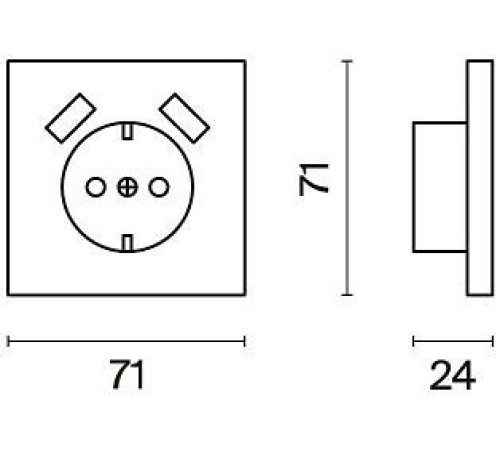 Накладка для розетки с заземлением и со шторками и 2хUSB type A Voltum S70 VLS000905