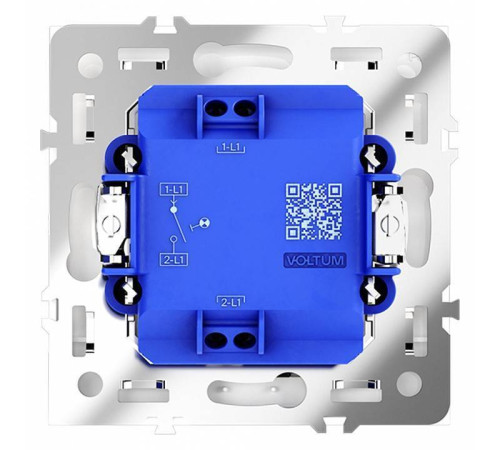 Выключатель одноклавишный с подсветкой без рамки Voltum S70 VLS010201