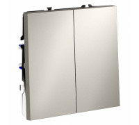 Выключатель проходной двухклавишный без рамки Voltum S70 VLS020303