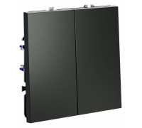 Выключатель двухклавишный без рамки Voltum S70 VLS020606