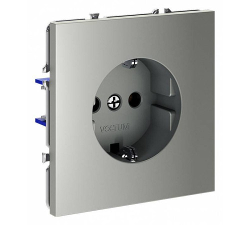 Розетка с заземлением, без рамки Voltum S70 VLS040105