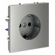 Розетка с заземлением, без рамки Voltum S70 VLS040105