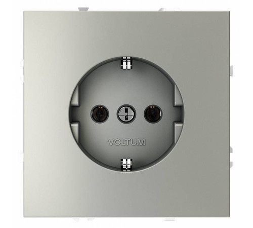 Розетка с заземлением, без рамки Voltum S70 VLS040105
