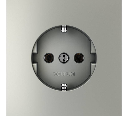Розетка с заземлением, без рамки Voltum S70 VLS040105