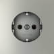 Розетка с заземлением, без рамки Voltum S70 VLS040105