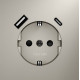 Розетка с заземлением и со шторкой и 2хUSB type A и C, без рамки Voltum S70 VLS040503