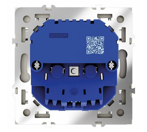 Розетка с заземлением и со шторкой и 2хUSB type A и C, без рамки Voltum S70 VLS040505