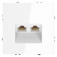 Розетка двойная Ethernet RJ-45 без рамки Voltum S70 VLS060201