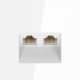 Розетка двойная Ethernet RJ-45 без рамки Voltum S70 VLS060201
