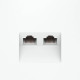 Розетка двойная Ethernet RJ-45 без рамки Voltum S70 VLS060202