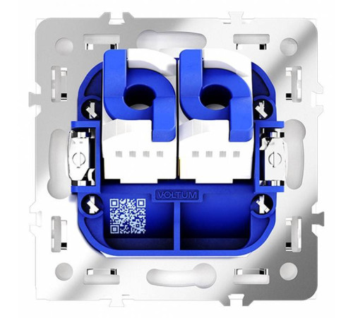 Розетка двойная Ethernet RJ-45 без рамки Voltum S70 VLS060202