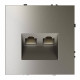Розетка двойная Ethernet RJ-45 без рамки Voltum S70 VLS060204