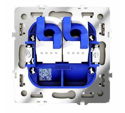 Розетка двойная Ethernet RJ-45 без рамки Voltum S70 VLS060204