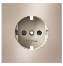 Накладка для розетки с заземлением и со шторками Voltum S70 METAL VLSM000710