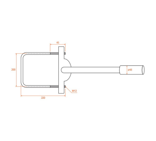 Крепление для фонарного столба Wolta К1П-035-05-2-012х06-Б