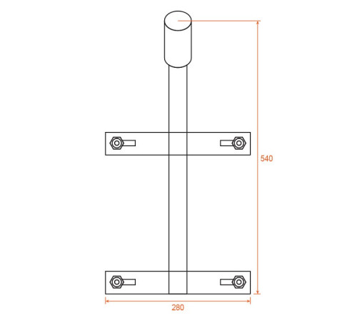 Крепление для фонарного столба Wolta К1П-035-05-2-012х06-С