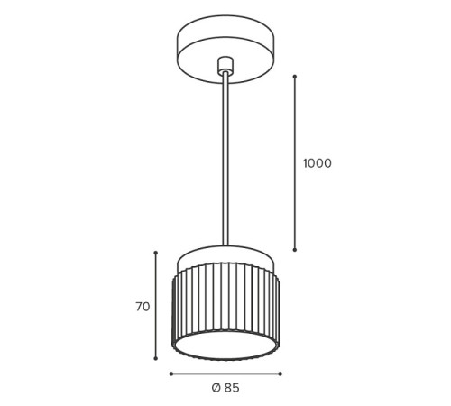 Подвесной светильник Wolta MUSE WSL-GX53/P19WG
