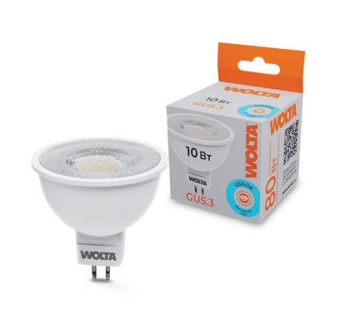 Лампа светодиодная Wolta GU5.3 10Вт 6500K WSTD-MR16-220V10W6KGU5.3-L