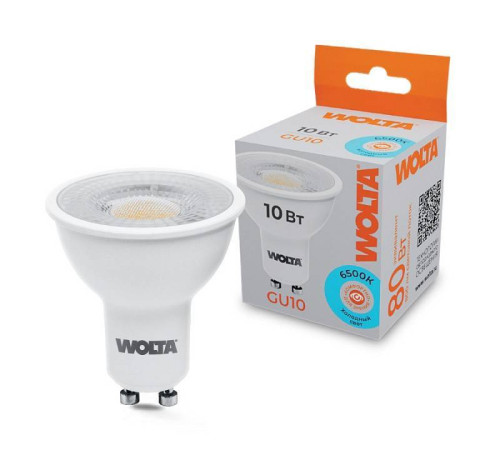 Лампа светодиодная Wolta GU10 10Вт 6500K WSTD-PAR16-220V10W6KGU10-L