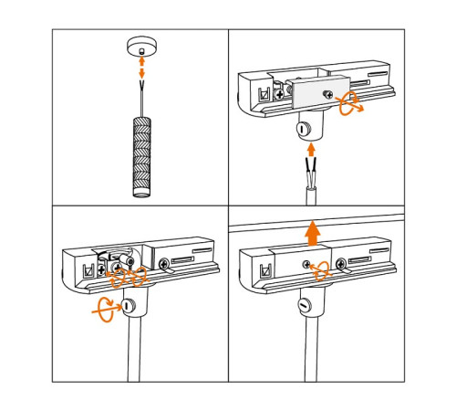 Соединитель линейный для треков Wolta WTL-AC/03W
