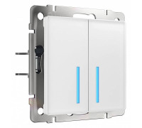 Выключатель сенсорный 2-клавишный Werkel Wi-Fi с подсветкой белый W4520601