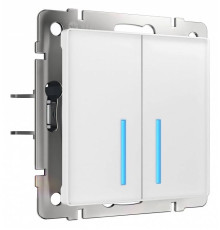 Выключатель сенсорный 2-клавишный Werkel Wi-Fi с подсветкой белый W4520601