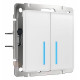 Выключатель сенсорный 2-клавишный Werkel Wi-Fi с подсветкой белый W4520601