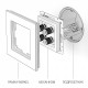Розетка акустическая без рамки Werkel W1185006