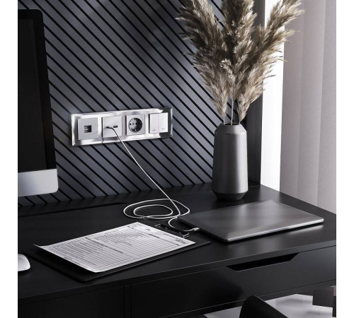 Заглушка для поста с подсветкой, без рамки Werkel белый W1154301