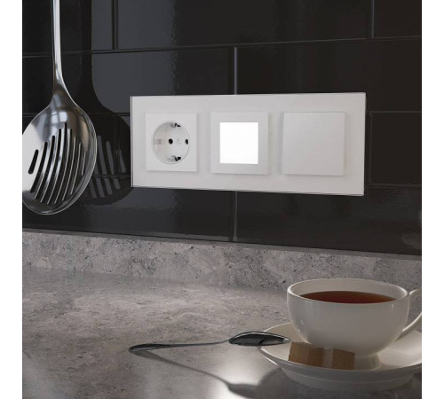 Заглушка для поста с подсветкой, без рамки Werkel белый W1154301