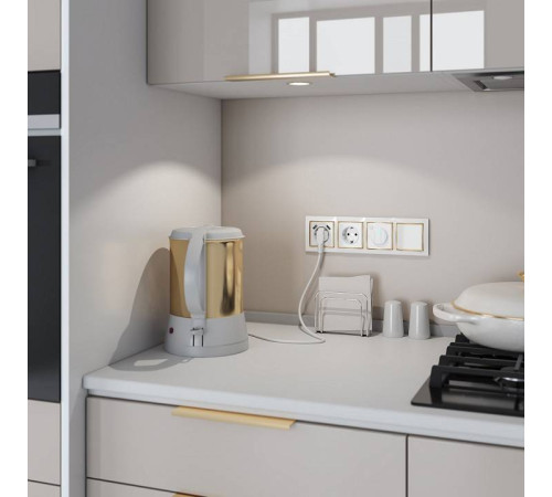 Выключатель проходной одноклавишный без рамки Werkel белый W1112001