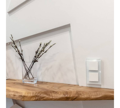 Выключатель проходной одноклавишный без рамки Werkel белый W1112001