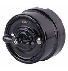 Выключатель на 4 положения двухклавишный без рамки Werkel Ретро черный W5620008