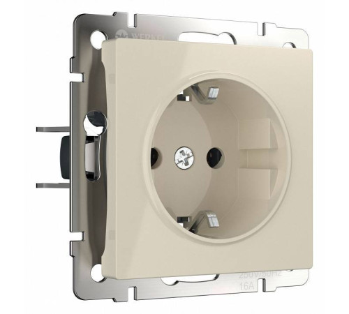 Розетка с заземлением, без рамки Werkel Слоновая кость W1171003