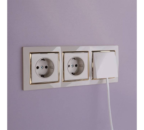 Розетка с заземлением, без рамки Werkel Слоновая кость W1171003