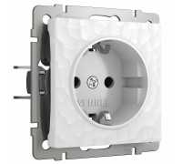 Розетка с заземлением и с шторками, без рамки Werkel Hammer W1271101 (белый)
