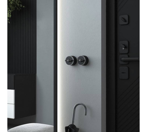 Выключатель одноклавишный с корпусом Werkel Vintage хром, черный W5812051