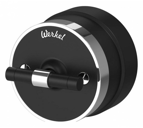 Выключатель одноклавишный с корпусом Werkel Vintage хром, черный W5812051
